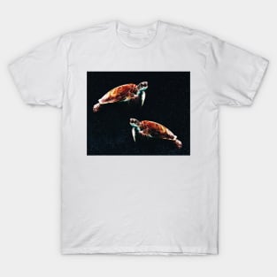 Space swimming turtles T-Shirt